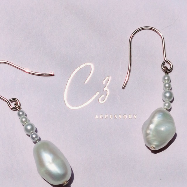 パール×パール♡ピアス