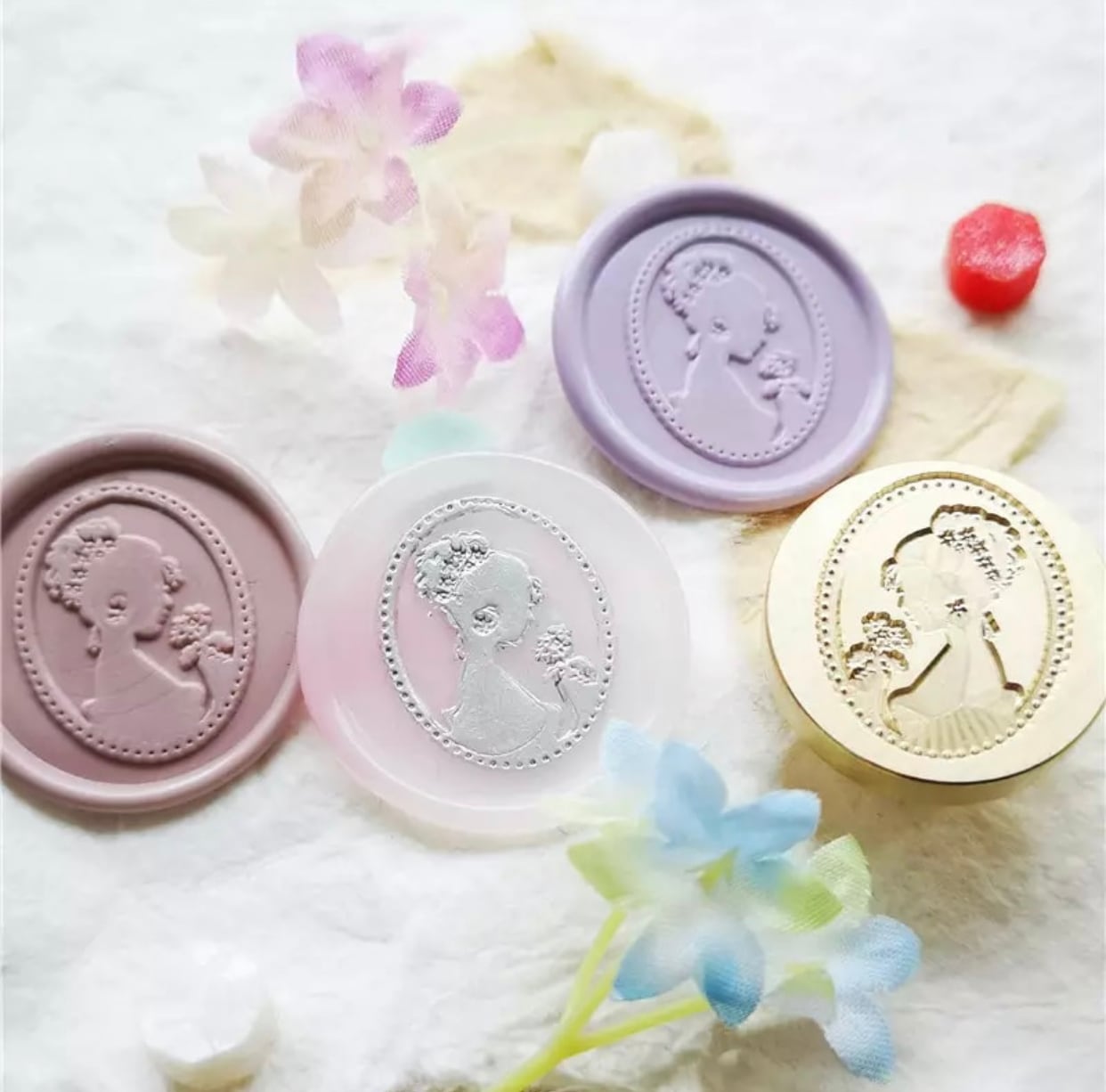 スタンプ(ブーケを持つ少女)