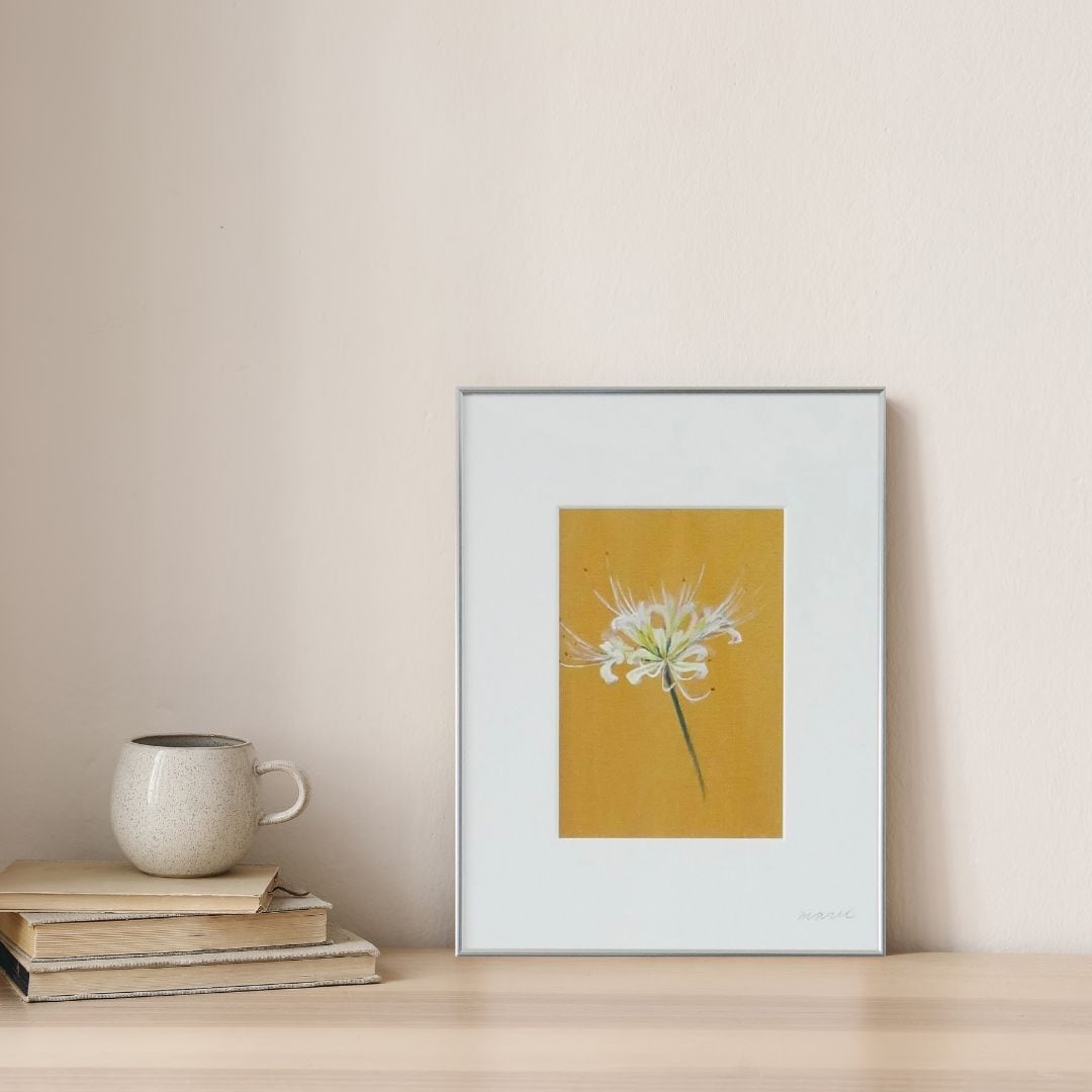 彼岸花 原画｜額入り・ラッピング無料（アート作品／絵画／花の絵