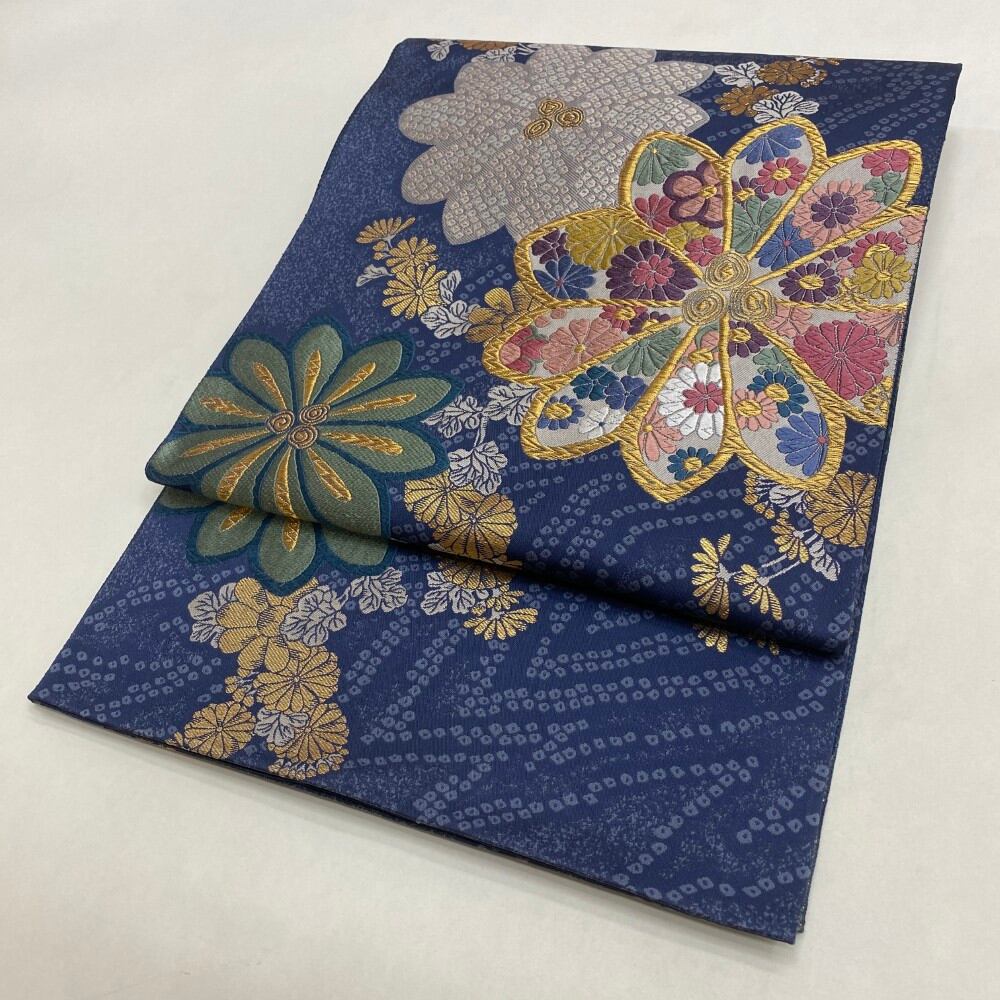 正絹 ろうけつ染の袋帯 未使用 ろうけつ染 斉藤良樹 金通し 洒落