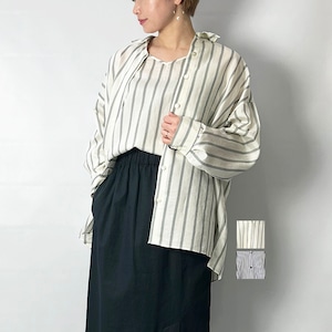 marmors マルモア stripe shirt with camisole 0224101015 2024春夏新作 [送料無料]