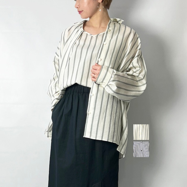 marmors マルモア stripe shirt with camisole 0224101015 2024春夏新作 [送料無料]