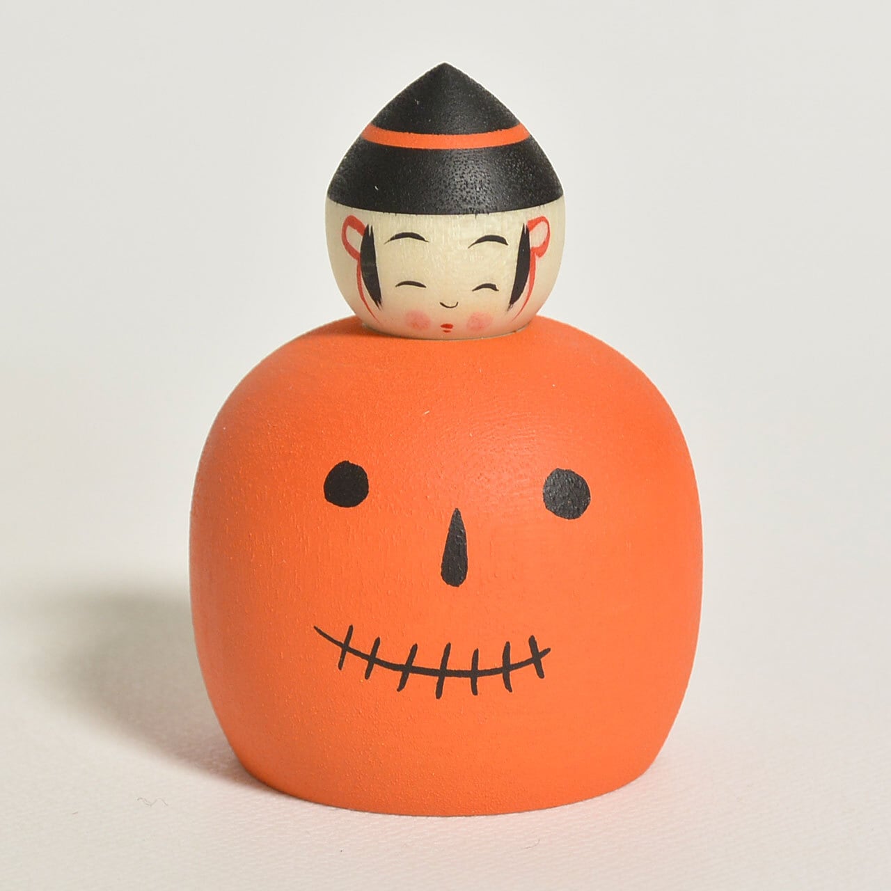 ハロウィンえじこちゃんこけし 約1.5寸 約4.5cm 鈴木明 工人（作並系