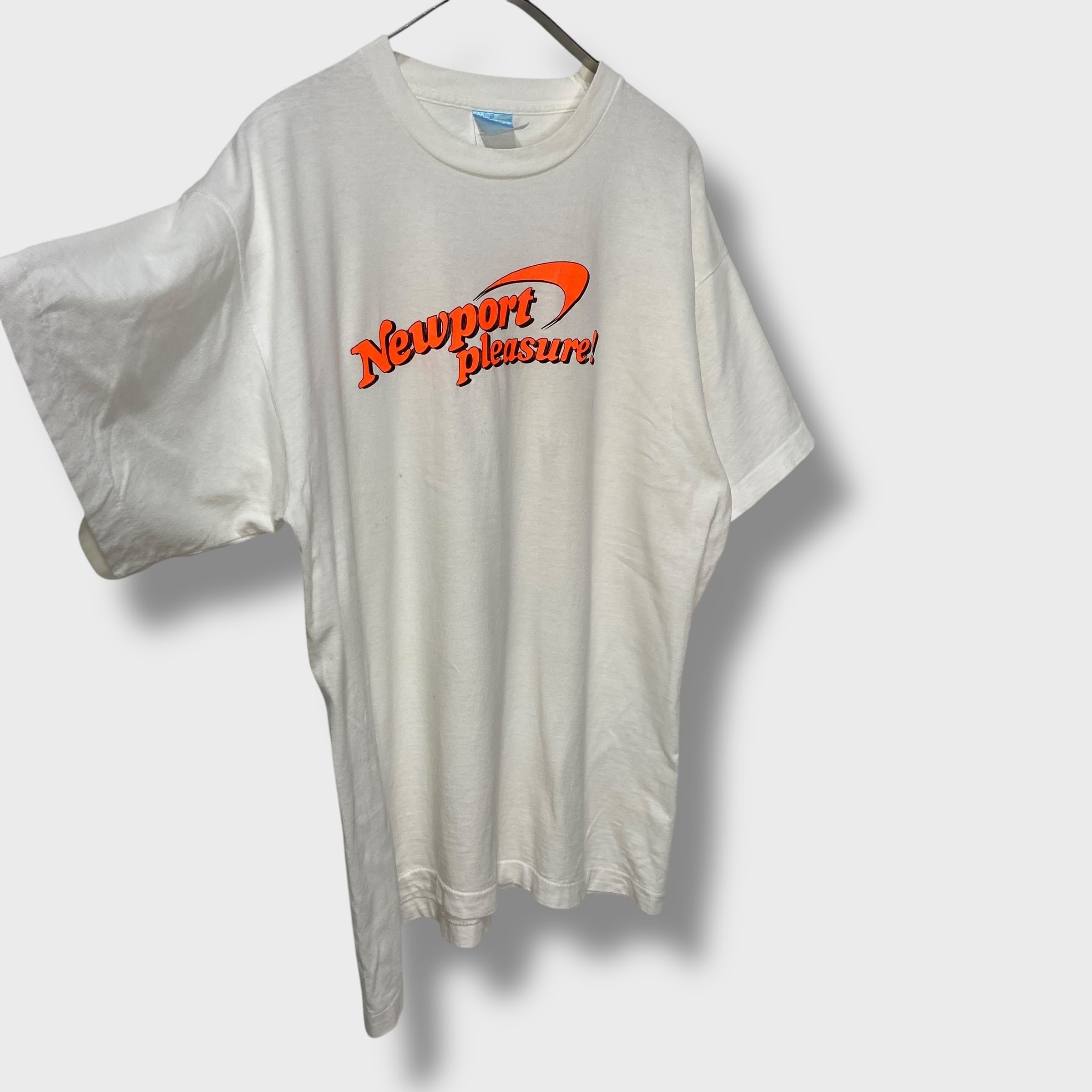 90s Newport ニューポート タバコ銘柄 プリントTシャツ ホワイト L