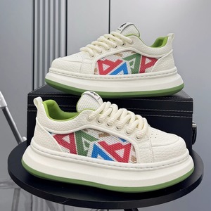 幾何学グラフィック レトロ厚底スニーカー 2カラー 11293