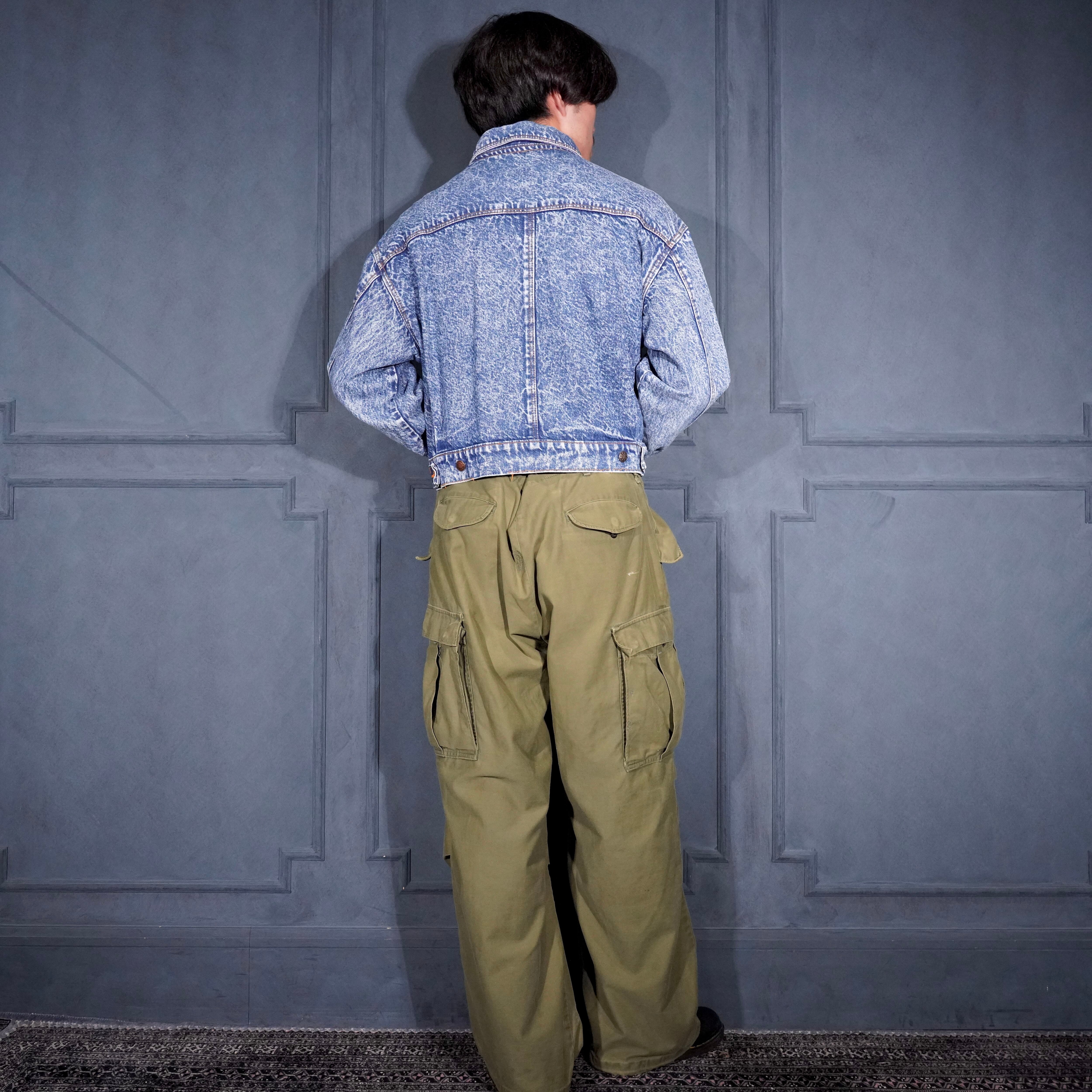 【1987年USA製】トラッカートラック Tracker スウェット ビンテージ USA VINTAGE SHORT LENGTH DENIM TRACKER JACKET/アメリカ古着ショート
