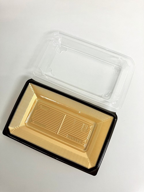 【食品容器】【惣菜容器】スクエア 20 金淵黒【1120060030】