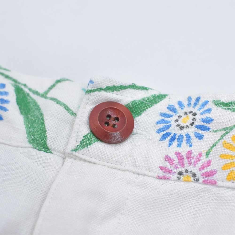 Remakeリメイク 再構築 パッチワーク&フラワー刺繍 デザイン ワイド