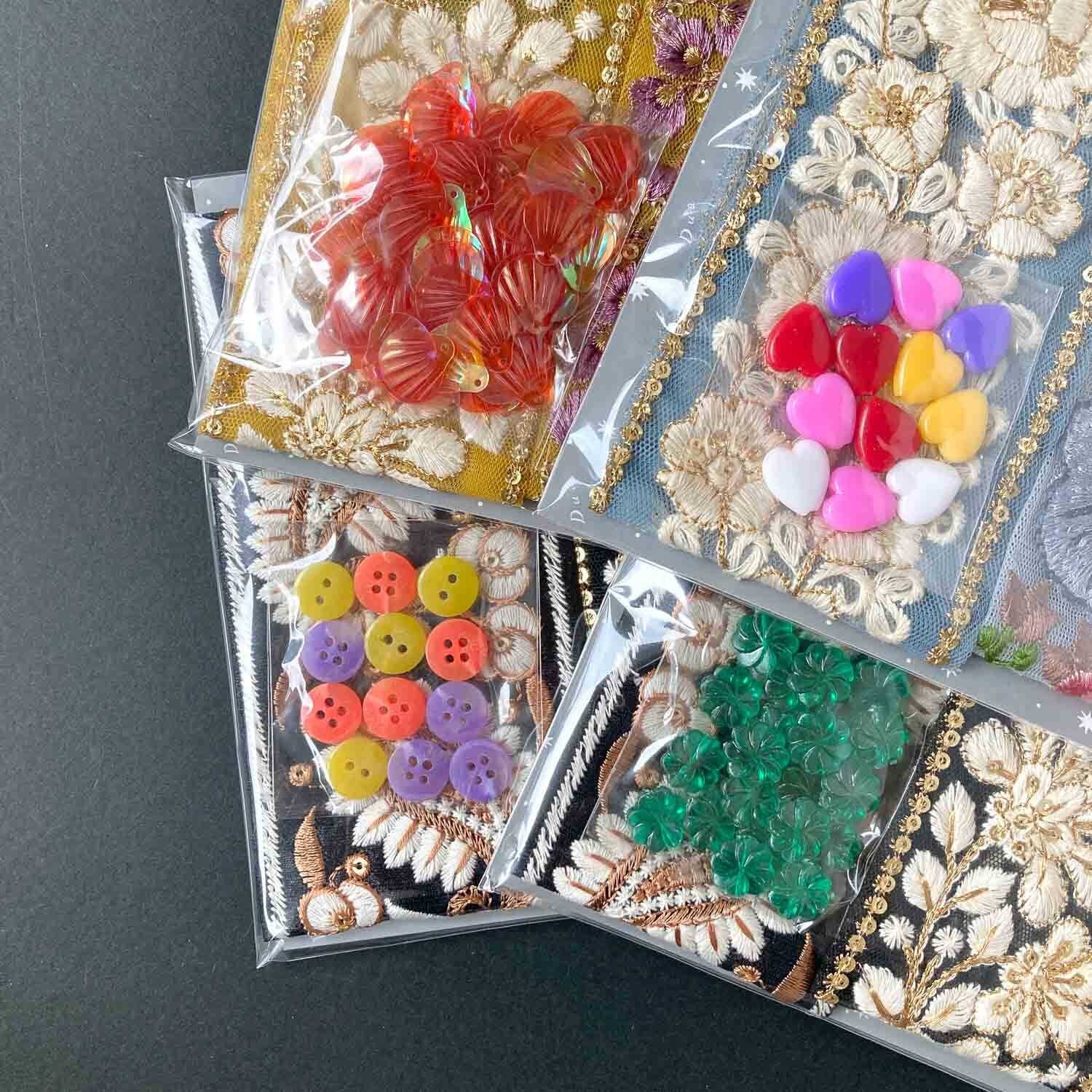 再入荷〉インド刺繍リボンのハギレセット（柄アソート） | Dua