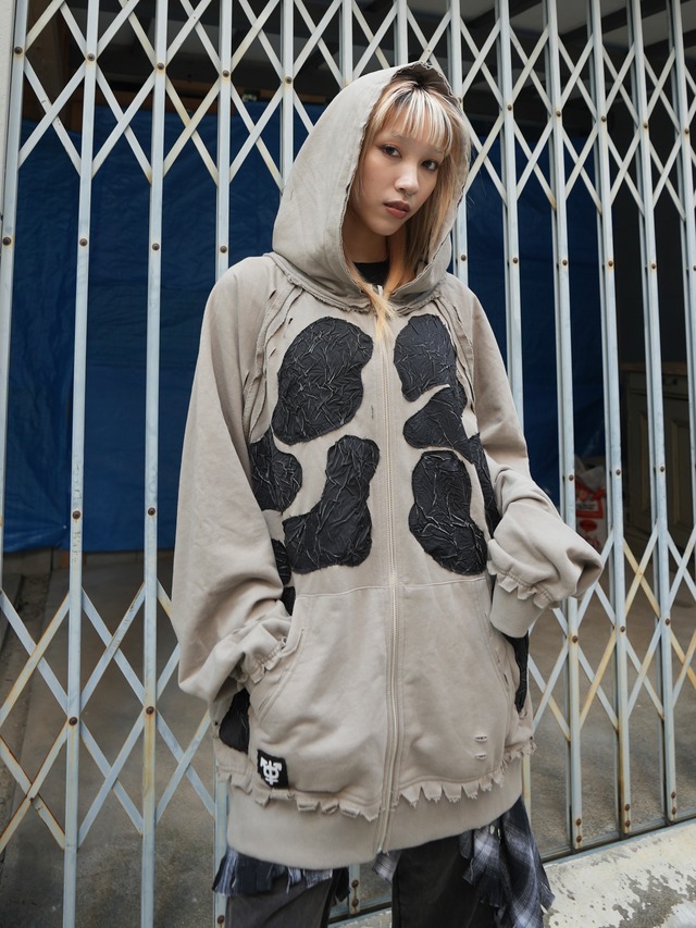 【CODE:R】gorogoro zip hoodie