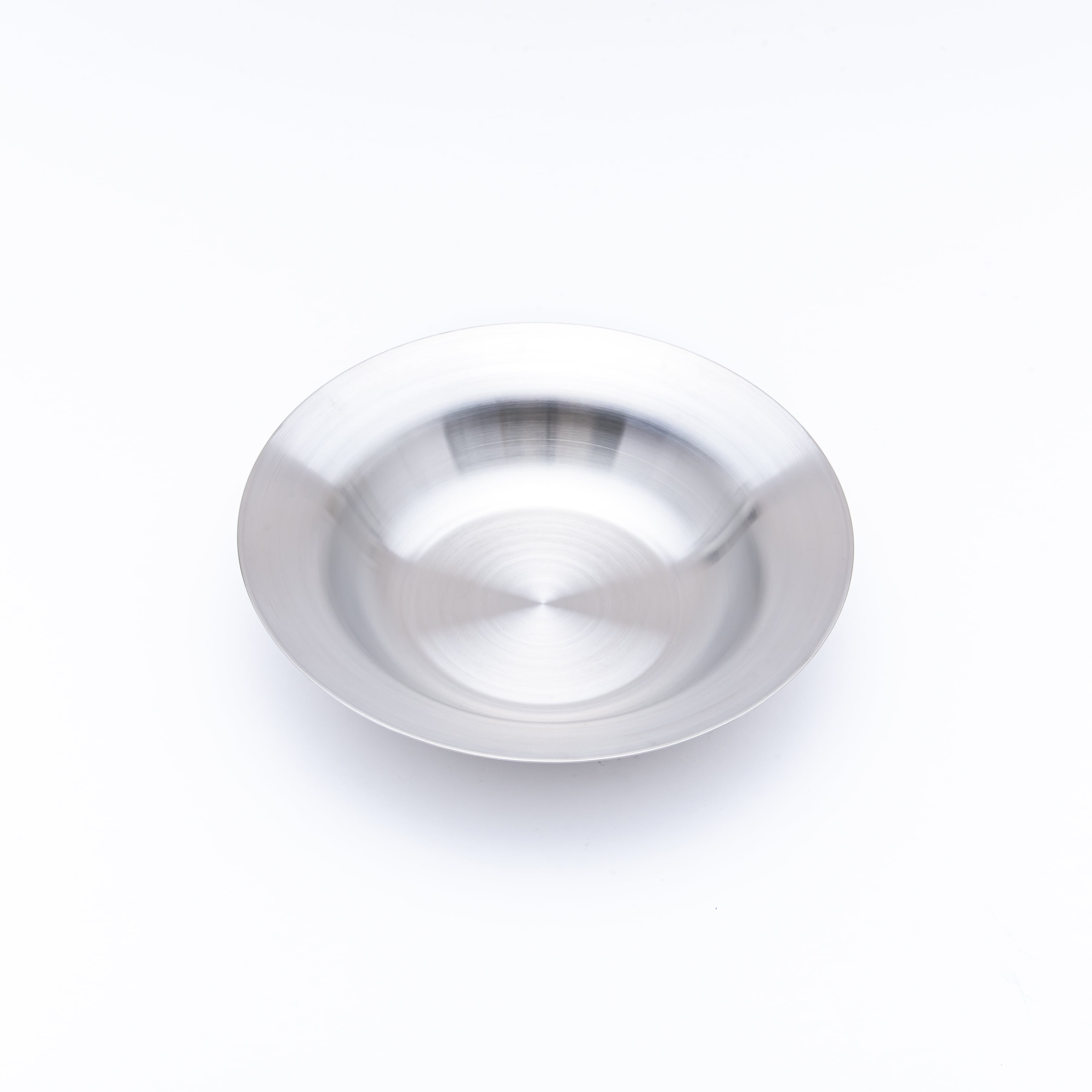 新品　ステンレス製打ち出し皿　5枚 韓国ステンレス食器/パスタ皿/(1号)【直径20.0㎝/高さ4.2