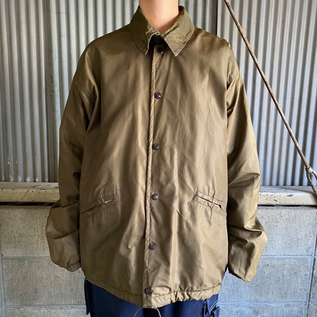USA製 L.L.Bean エルエルビーン 80年代 チンスト ナイロンコーチ  