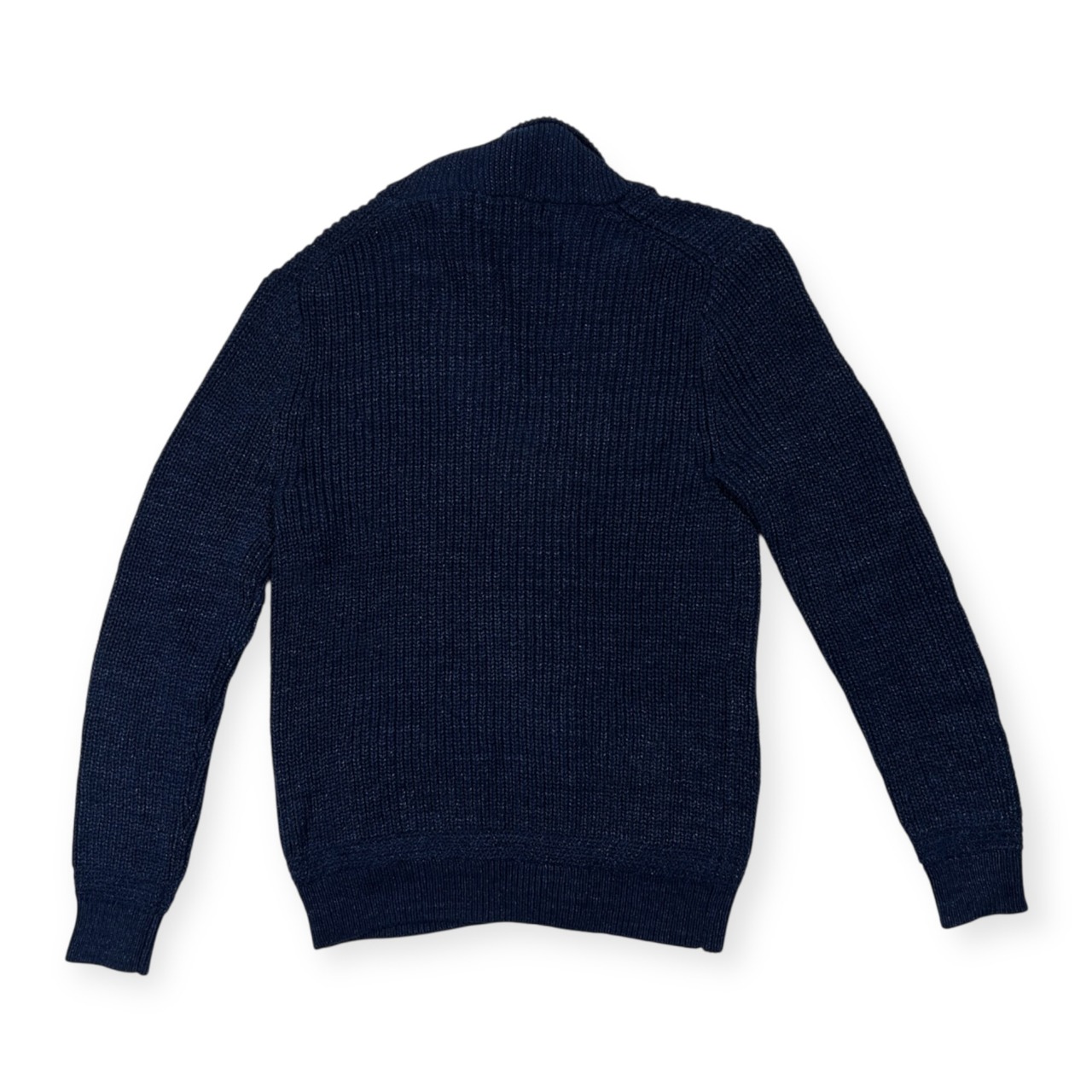 ユナイテッドアローズ グリーンレーベル GREEN LABEL RELAXING ショールカラー ニット カーディガン L /インディゴブルー系