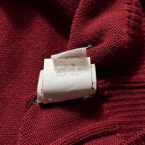 vintage HERMES leather switching knit pullover