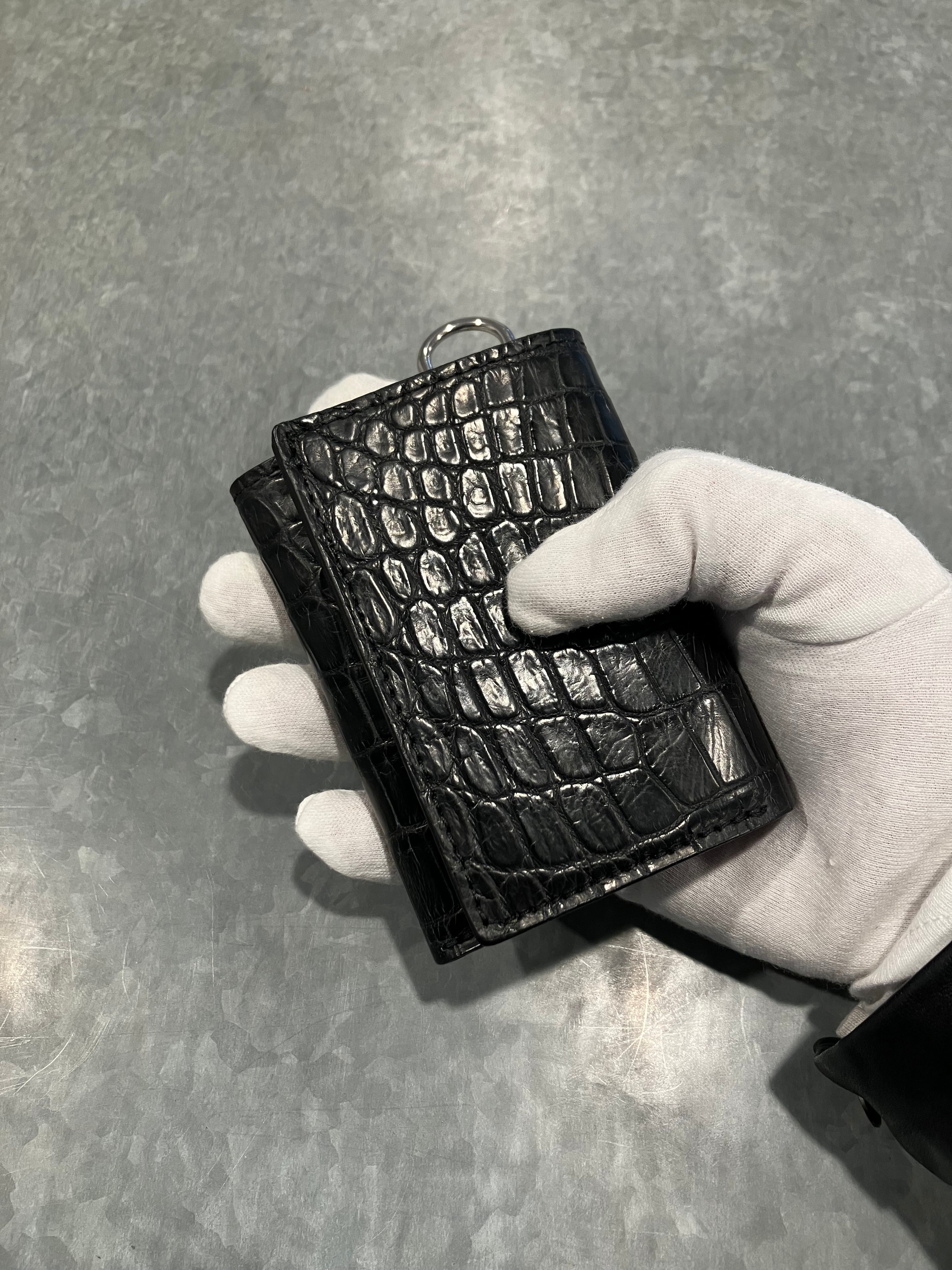 BACKLASH crocodile 3fold mini wallet【外側パスケース無しVer