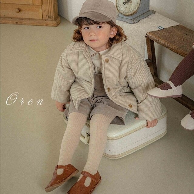 【予約】OREN ) Baguette check padded jumper