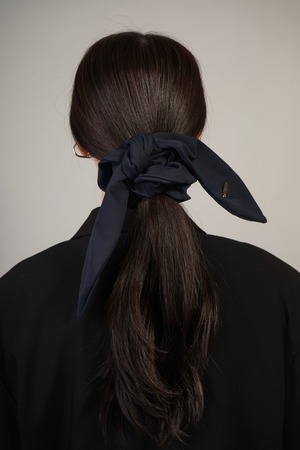 TIE SCRUNCHIE / SHORT  (NAVY) 2109-HK002-S