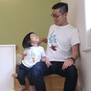 さりげない親子ペアTシャツ～Tie-shirt＜子ども用＞｜親子お揃いtシャツ