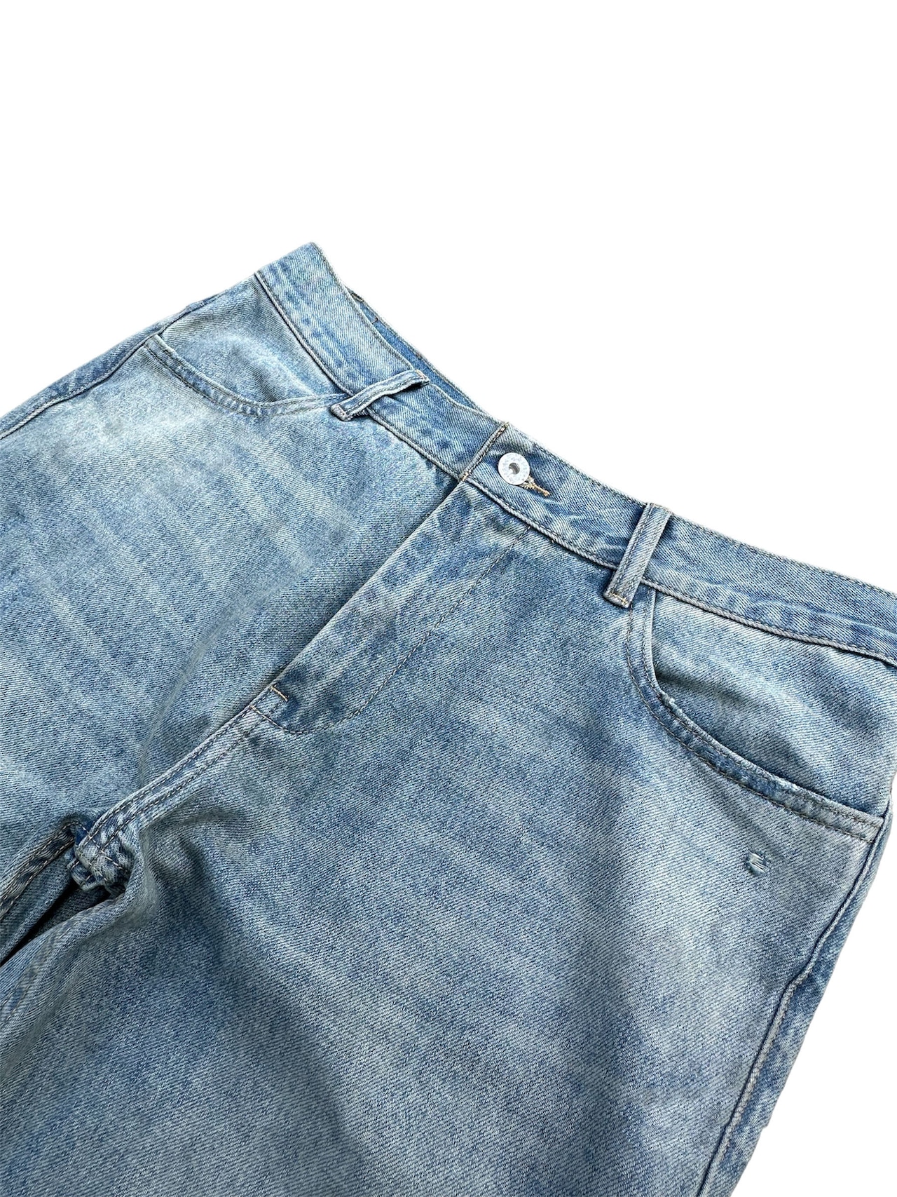 Dirty Destroyed Flare Denim