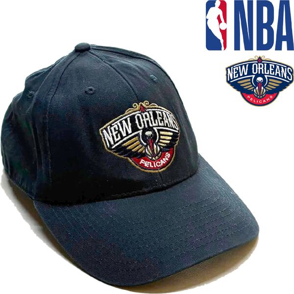 1点物◇NBAペリカンズ刺繍ロゴ紺ベースボールキャップ古着メンズ