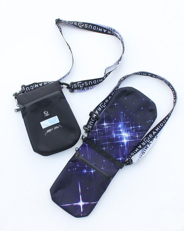 RAMIDUS × 石井麻木 × EACHTIME. リバーシブル POUCH〈夜空／無地〉
