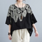 フラワープリント トップス  30071