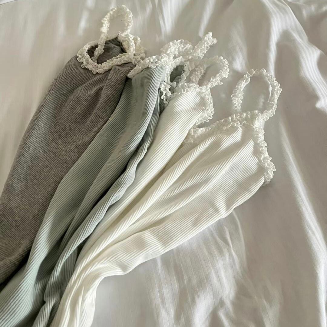 frill cami/ white mint gray(4月上旬頃発送予定)