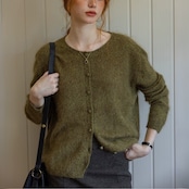 Duveteux Crew Neck Knit Cardigan F0819
