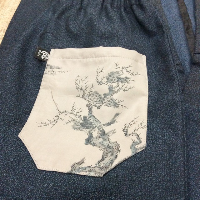 メンズ作務衣スーツ ウール和風スーツ アンティーク着物 侘びすけ Wabisuke 大正ロマン 大正浪漫 モダン おしゃれな着物コーデ