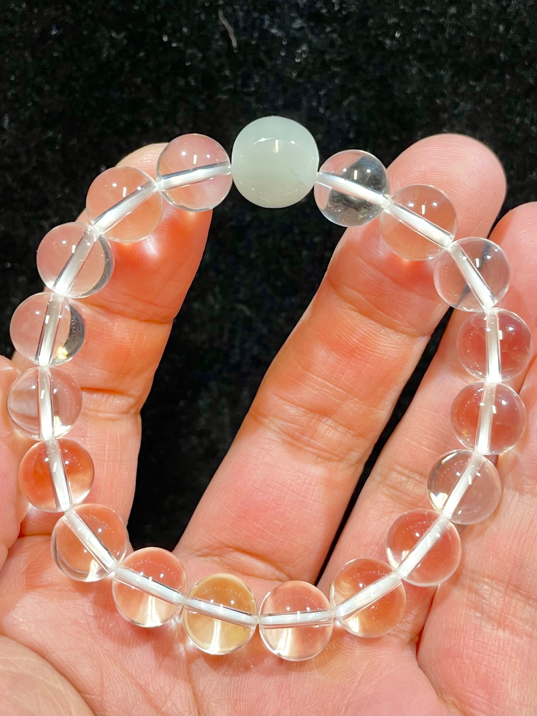 2) 「ミラクル・ケオン&シャンデリア・クオーツ」ブレスレット12mm