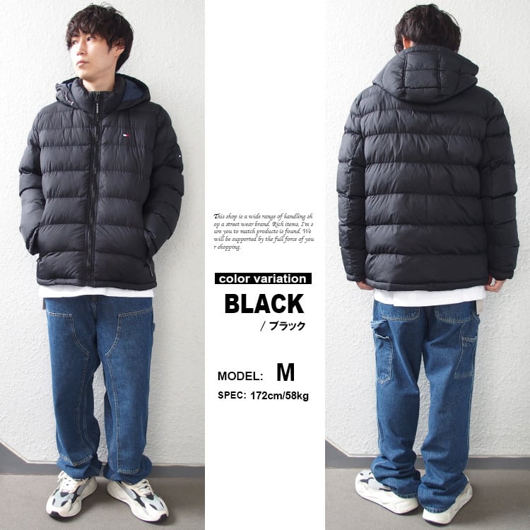 トミーヒルフィガー 中綿ジャケット TOMMY HILFIGER NYLON PERFORMANCE HOODY PUFFER JACKET  (tommy ジャケット 中綿ブルゾン アウター メンズ 158AN508)