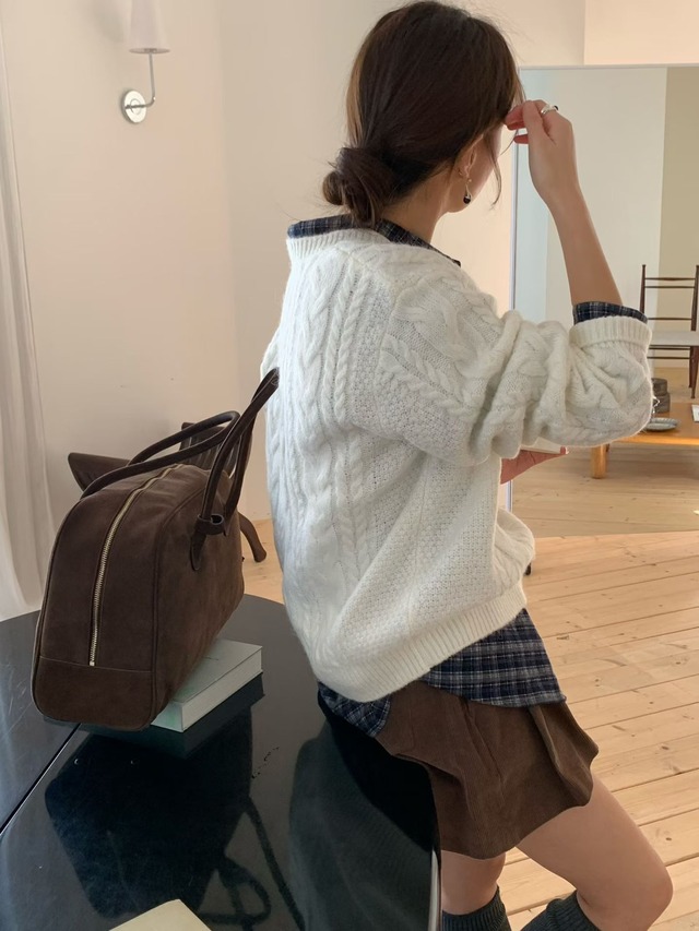 (予約) signature / Martin cable knit 4color