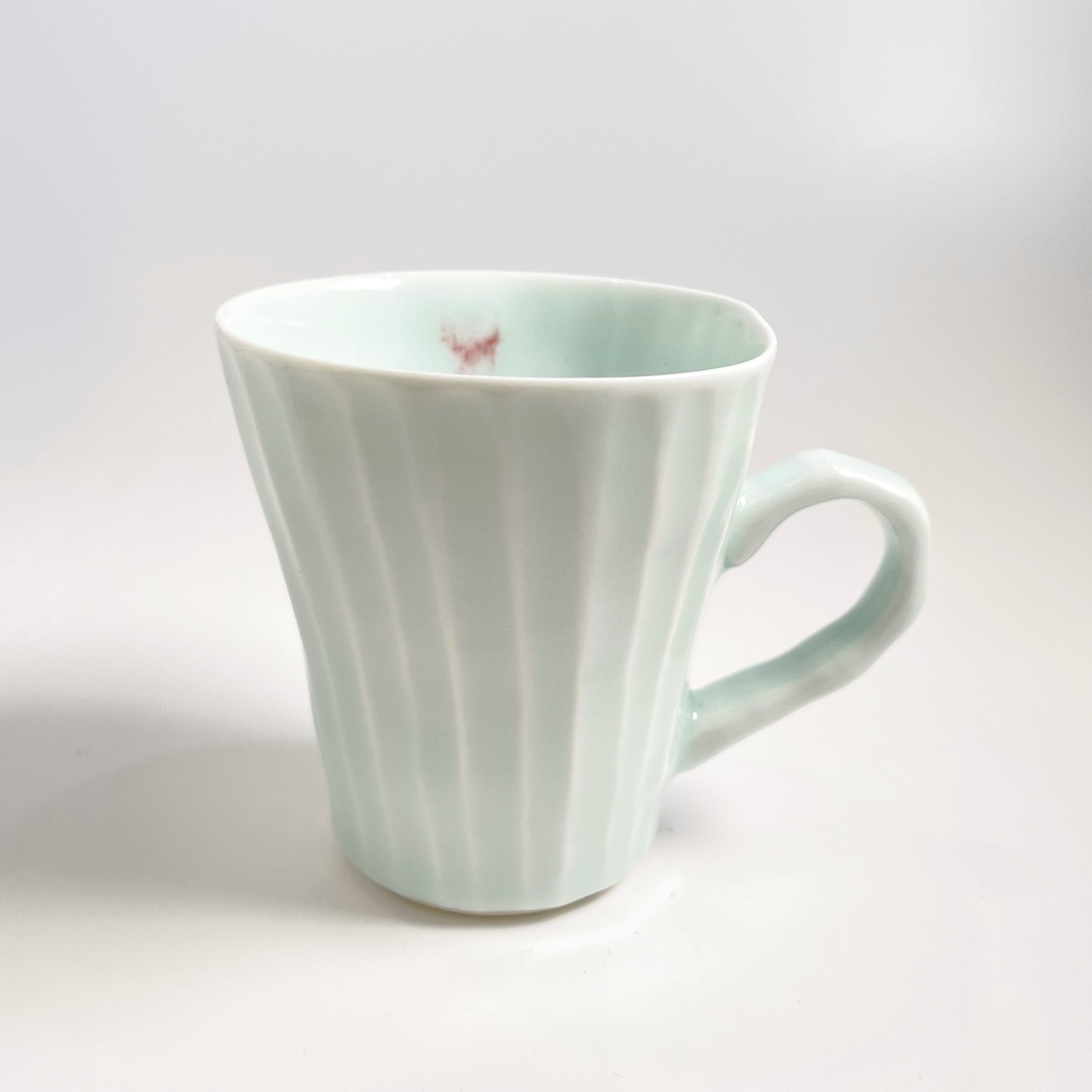 ティー カップ 青白磁 井倉幸太郎 展 より 青白磁面取カップ ソーサ