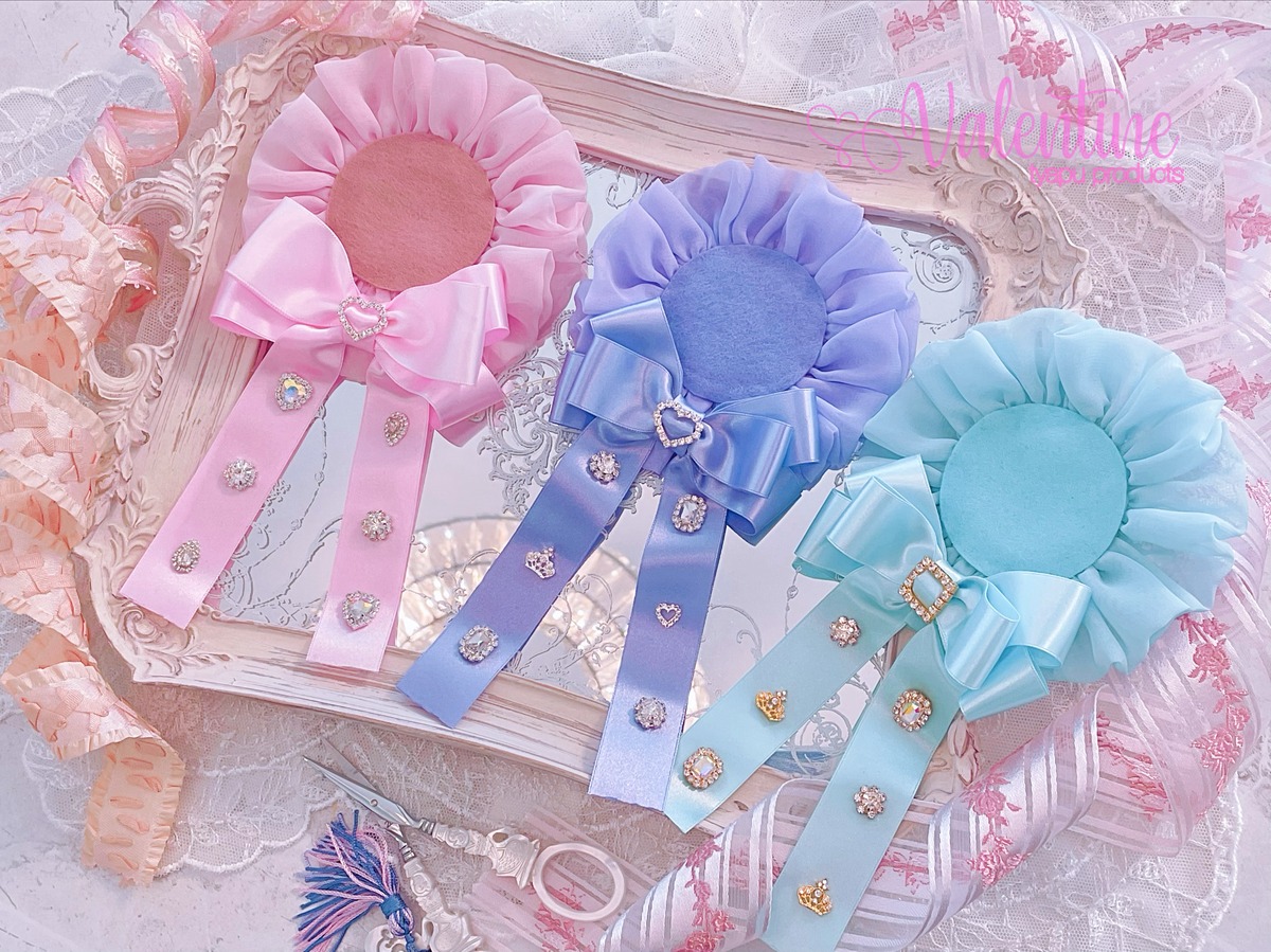 oshishikakatan - ̗̀ ♡ ̖́- chiffon rosette ライトブルー | tyapu 