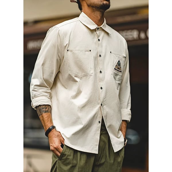 Front pocket design shirt P768