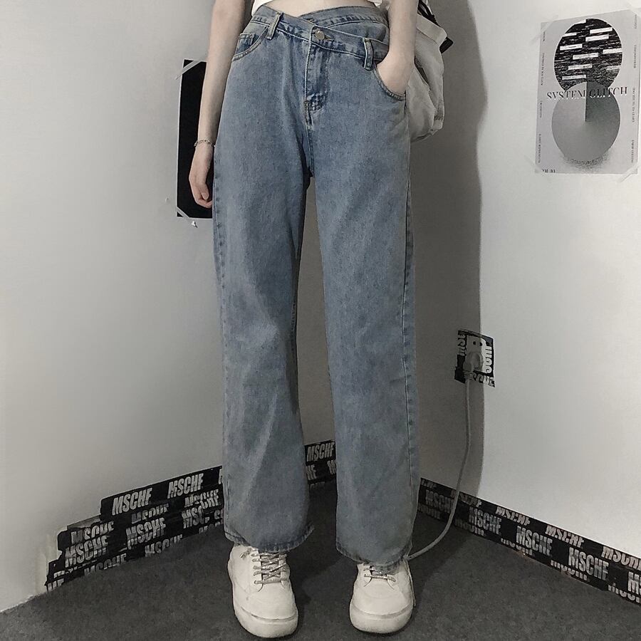 スタイルスタンダードルーズハイウェストウェストジーンズ レディースパンツ レトロ かわいい ケッペル58919333095