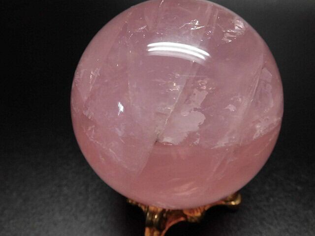 【送料無料】【高品質】マダガスカル産スターローズクオーツ丸玉　STARROSE−5