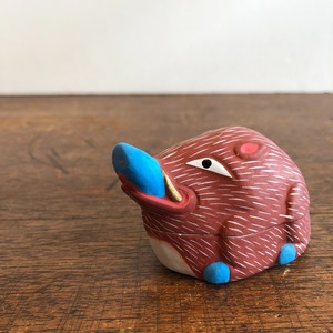 伏見人形の香合「干支・亥」