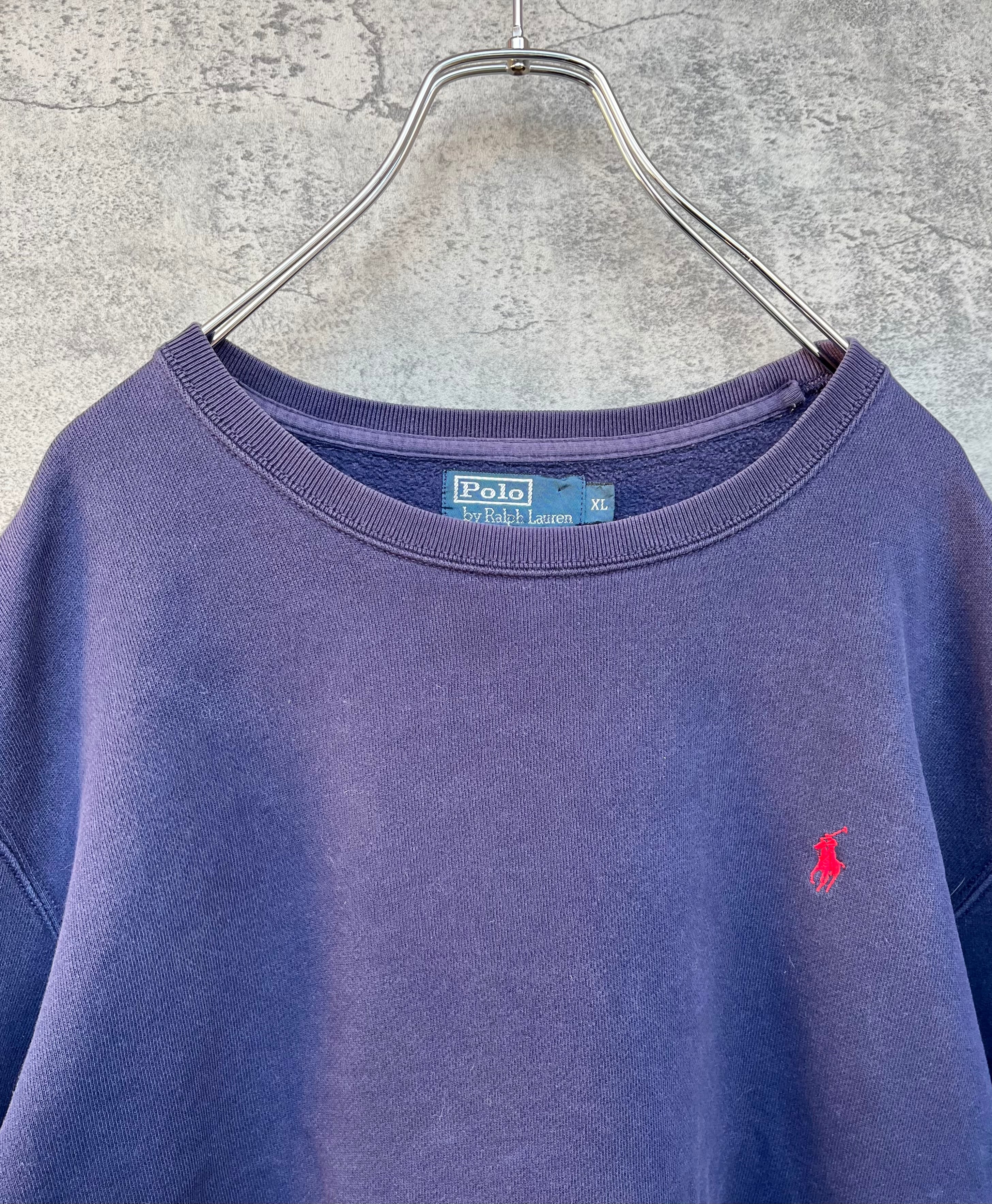 【ハーフジップ 3XL】ポロラルフローレン 刺繍 紺 スウェット ビッグサイズ
