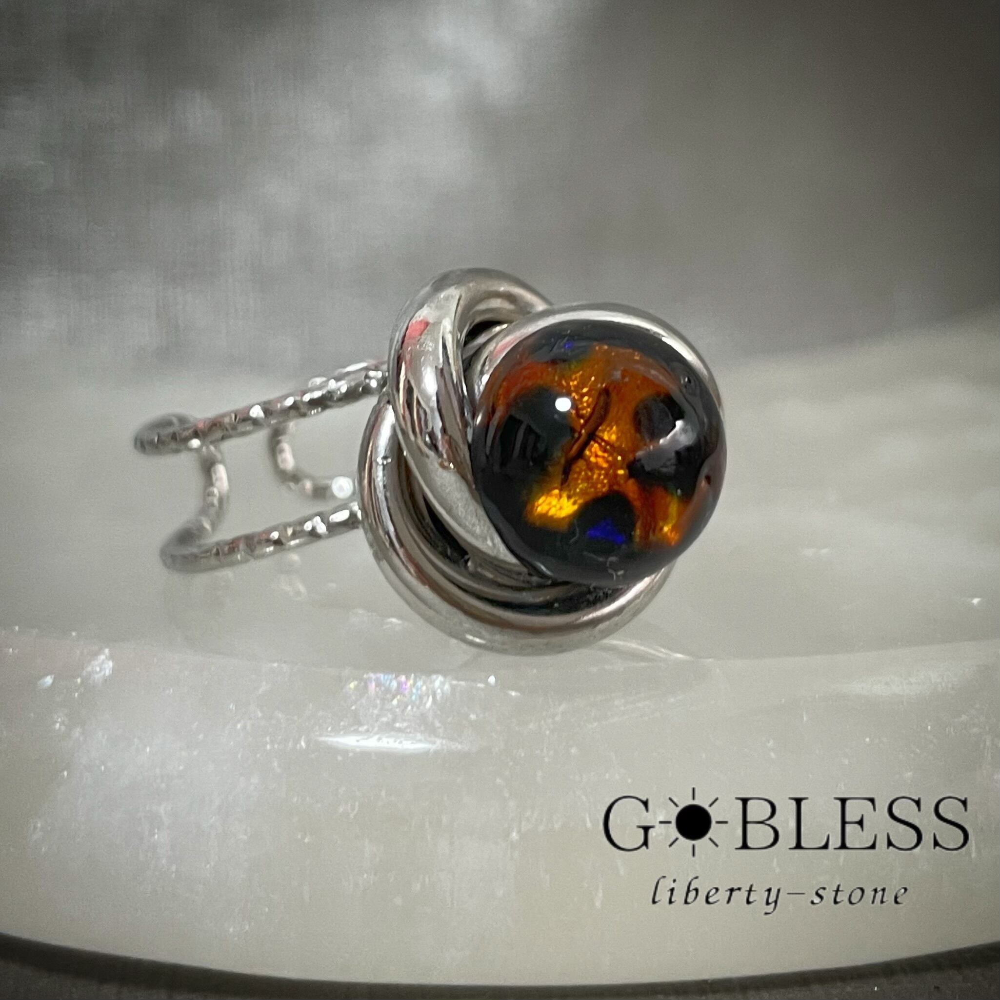 ワケありな逸品 205. 魔界の花 ／ オレンジ ブルー ホタルガラス