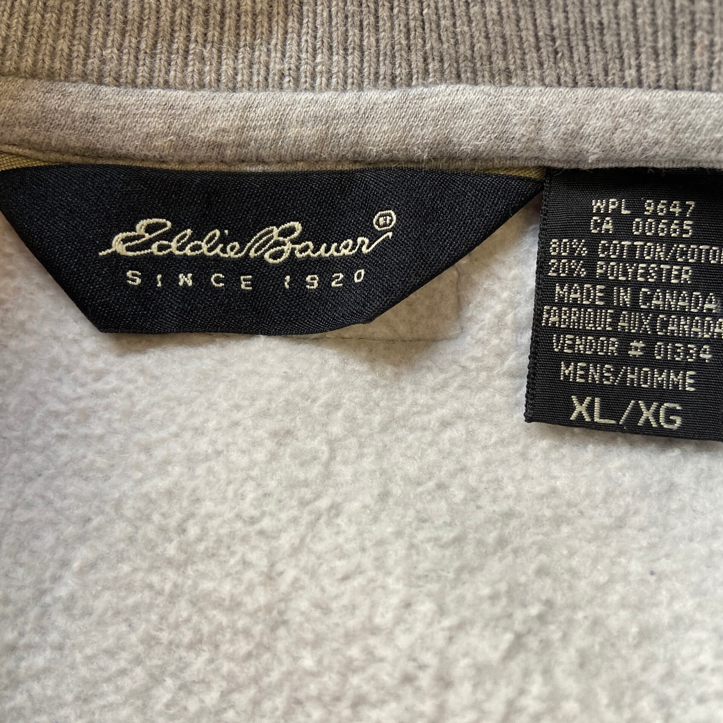 90年代 Eddie Bauer エディーバウアー 企業ロゴ ワンポイント刺繍 スウェットシャツ メンズXL 古着 90s ヴィンテージ ビンテージ  グレー【スウェット】【SW20】【AN20】 | cave 古着屋【公式】古着通販サイト