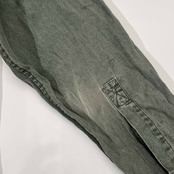 90s~00s L.L.Bean エルエルビーン デニム 長袖シャツ S-REG /グリーン グレー系 メンズ オールド