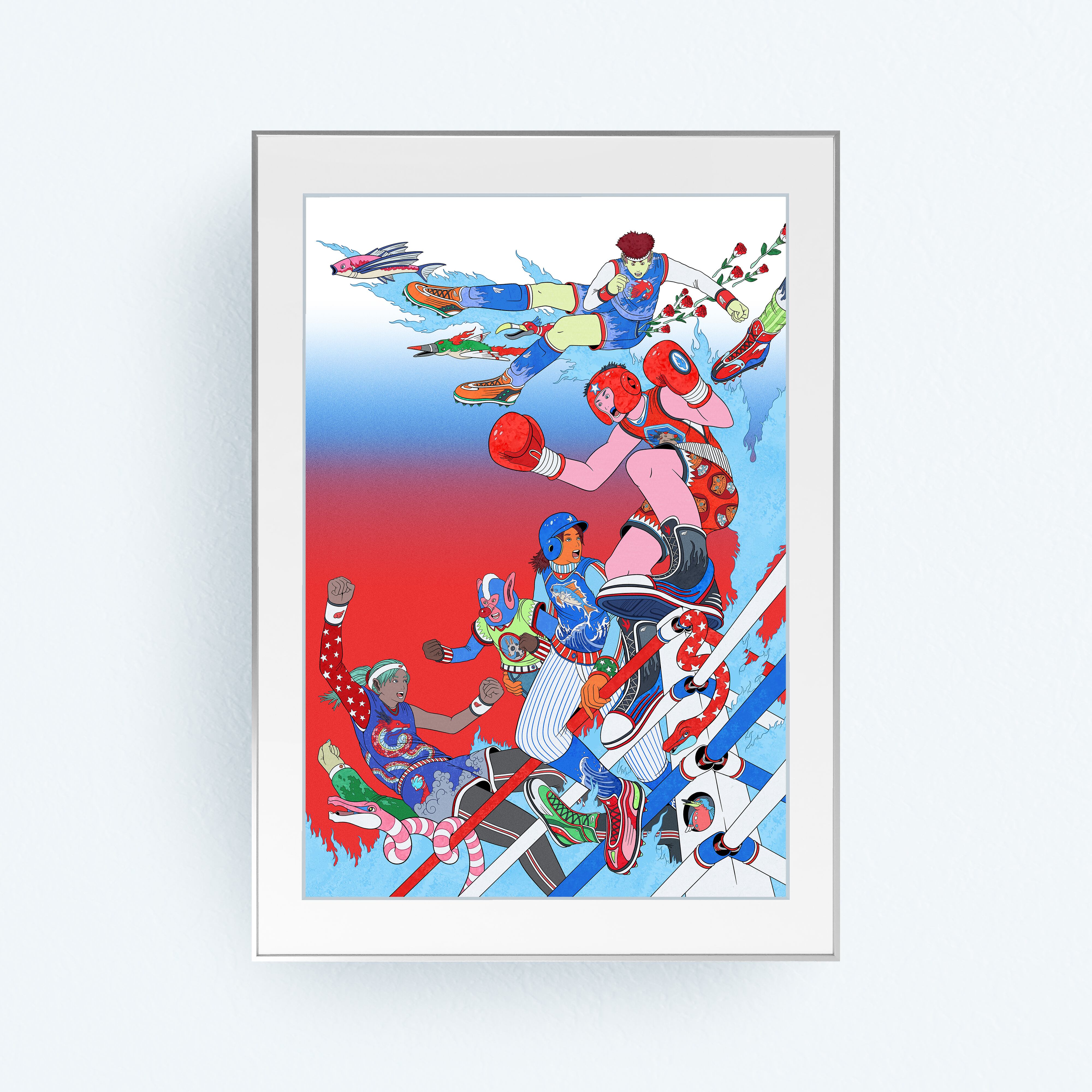 絵画  ジクレー版画  額装品 ORION（画材、アート用品） kaiteki ART ジクレー版画 「兆し