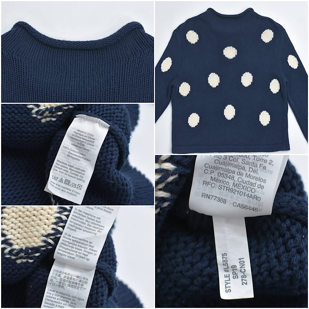 10s J.CREW ALWAYS ジェイクルー オールウェイズ ドットパターン