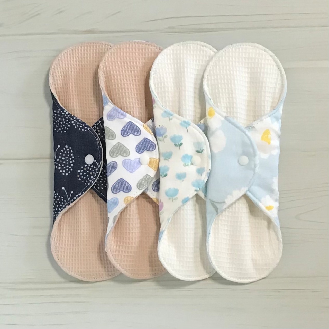 22cm ワッフル オーガニック 布ナプキン 防水仕様 4枚セット 普通の日用 7