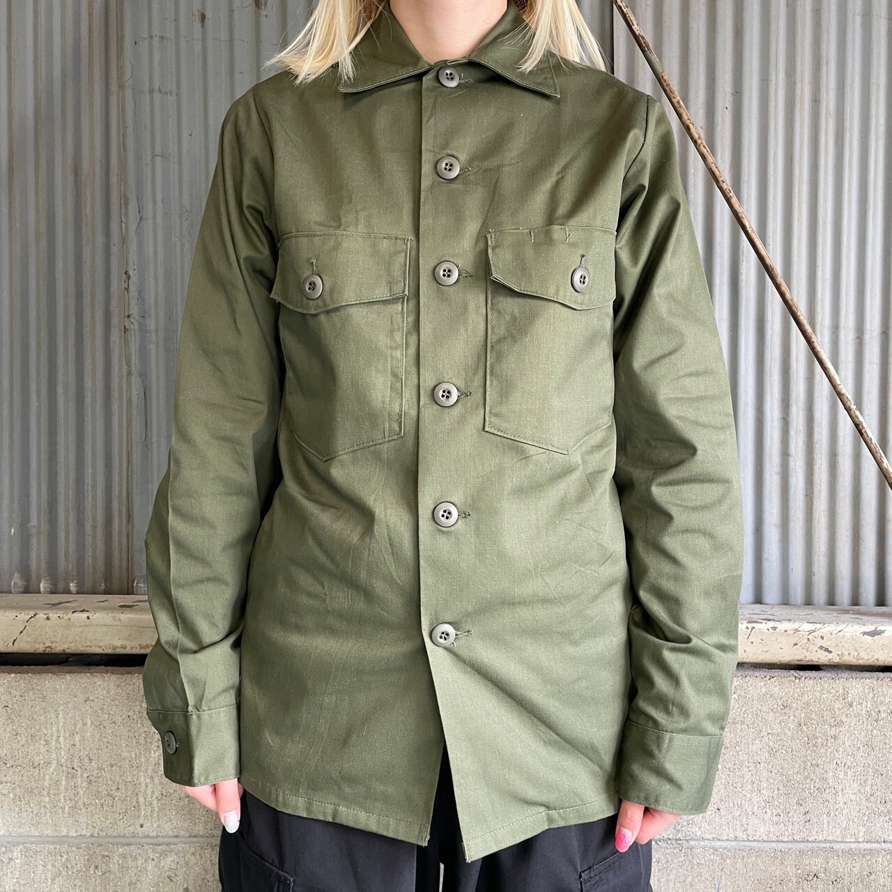 77年納品 米軍実品 U.S.ARMY OG-507 ユーティリティシャツ ミリタリー 