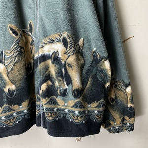 vintage 1990’s MAZMANIA fleece jacket “horse”