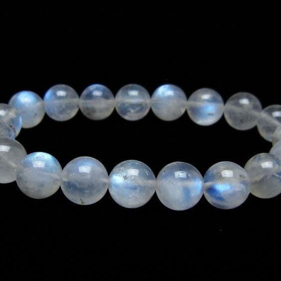 ムーンストーン ブレスレット 10mm 一点物 メール便可 [M便 1/10] 111-44484
