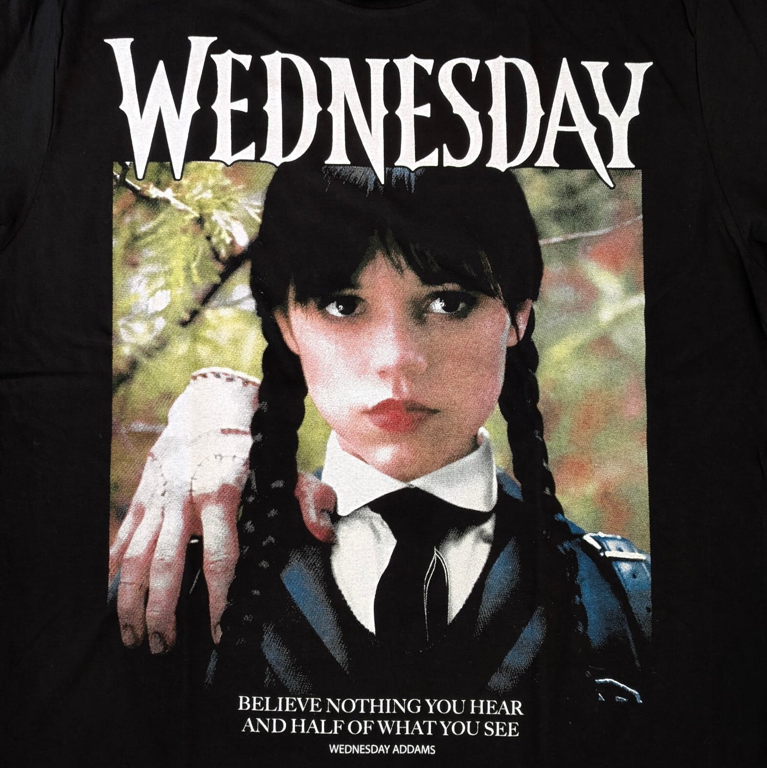 【 Wednesday & HAND / ウェンズデー&ハンド 】ロングTシャツ / ADAMSFAMILY / ジェナ・オルテガ 〚アメリカン雑貨 アメトイ〛