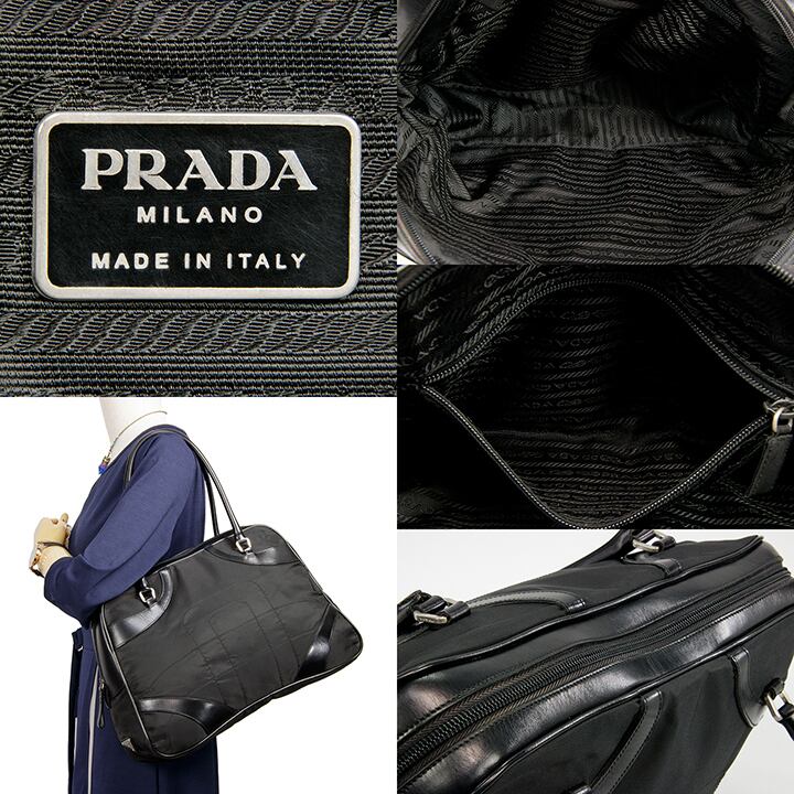正規品　PRADA ブラック ショルダーバッグ 本物・送料無料・美品】PRADA・プラダ・ショルダーバッグ(人気・綺麗